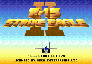 F-15 Strike Eagle II title screen for Sega Mega Drive